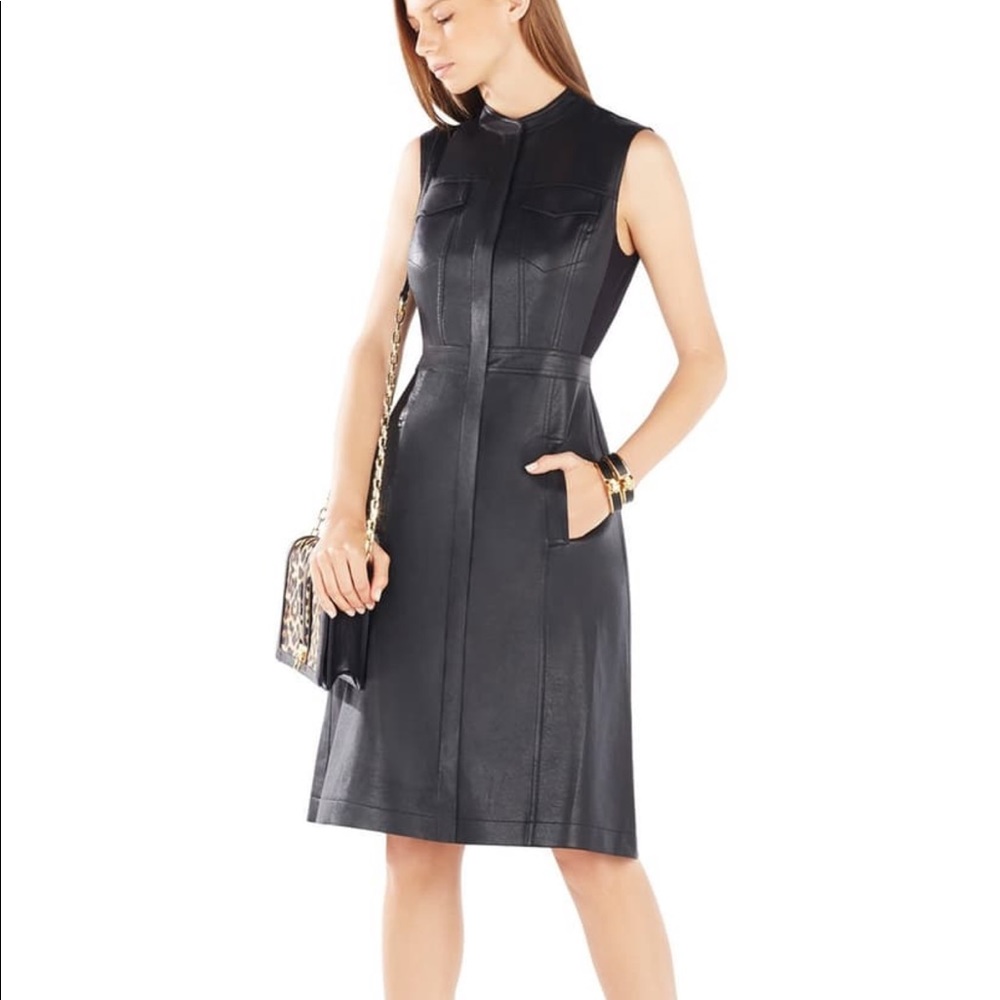 BCBG Max Azria Alexandria Faux Leather Dress
